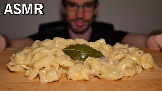 ASMR Tortellini Alfredo EATING SOUNDS Homemade No talking  Iberian ASMR [upl. by Batista]