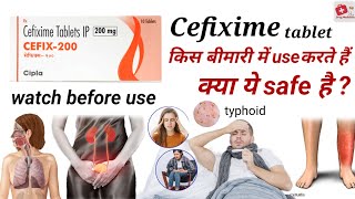 Cefixime tablet UsesWarningsSide effects and doses in hindi  cefix 200mg tablet [upl. by Autry808]