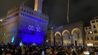 Firenze Capodanno 2023  countdown Piazza della Signoria [upl. by Whitten]