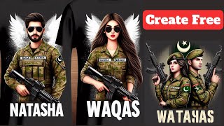 Create 3D Ai Army Name Couple Images  Ai coupel images army  Bing image creator Tutorial  aibing [upl. by Siuqcram]