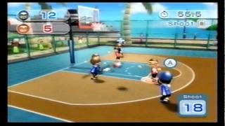 Wii Sports Resort Basketball 12 Dunks in 1 Game  Level 2500 [upl. by Nyvrem]