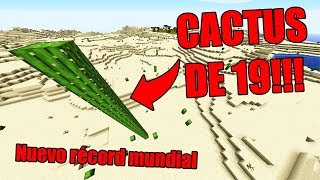 Cactus de 19 NATURAL en Minecraft  Nuevo récord mundial [upl. by Fugazy]