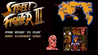 Street Fighter 3 NES Sagat No Damage [upl. by Llekram]