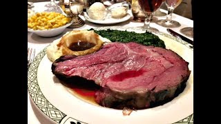 Lawrys The Prime Rib  Carving Cart Service amp Tableside Christmas Eve Carolers [upl. by Past]