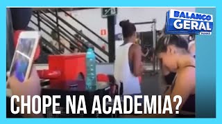 Academia cria polêmica ao oferecer chope para frequentadores [upl. by Yatnohs974]