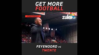 Feyenoord vs Twente FOOTBALL on ESPN  ZUKU [upl. by Hachman]