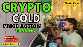 Shorts Live on Bitcoin  Gold Price Action btechtraderss live Btc trading 16102024 [upl. by Salba]