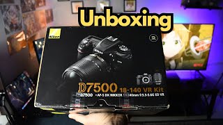 Nikon d7500 with 18140mm kit lens UNBOXING [upl. by Enylrac]