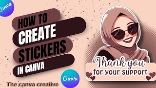 canva Sticker tutorial how to create stickers in canvacanva canvatutorial digitalproducts [upl. by Sibilla30]