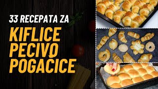 Kiflice meke kao duša pogačicepecivo štrudle krofne 33 recepata [upl. by Jariah]