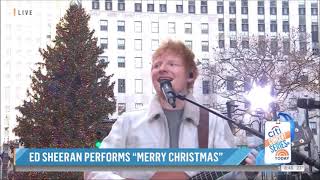 Ed Sheeran Sings quotMerry Christmasquot 2021 Live Concert Performance New York City Christmas Song [upl. by Aicina]