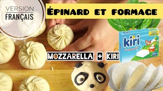 Version Français  Comment faire Banh bao aux épinard et fromage  brioches farcis à la vapeur [upl. by Simon468]