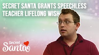 Young father holds back tears as a Secret Santa grants his wish of being a fulltime teacher [upl. by Aidan]