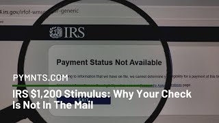 IRS 1200 Stimulus Why Your Check Is Not In The Mail [upl. by Sidnac100]