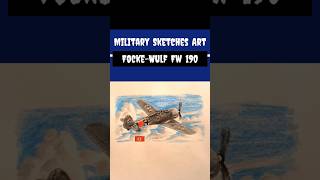 Military Sketches Art  Focke Wulf Fw 190 [upl. by Laved747]