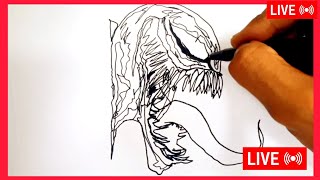 Venom vs Spider Man Sketch Time Lapse [upl. by Nacul379]