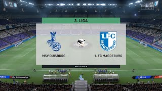 Duisburg vs Magdeburg  26 Jan 22  3 Liga 20212022 Gameplay [upl. by Mcneely889]