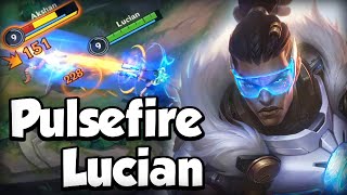 PULSEFIRE LUCIAN GAMEPLAY  BUILD amp RUNES  WILD RIFT [upl. by Heiney]