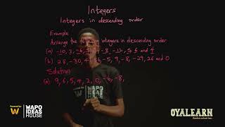 JSS1  Mathematics  Integers  Integers in descending order [upl. by Issor]