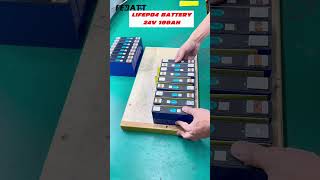 24V 100Ah lifepo4 lithium battery pack Immersive assembly line lithiumbatteryfactory batterypack [upl. by Schlosser]