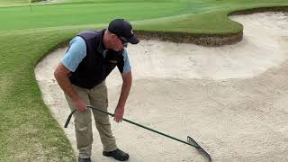 How to Rake a Bunker with Dom Yates [upl. by Eelahc363]