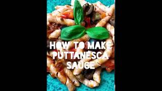 How to make a Puttanesca sauce  tomato anchovies capers olives [upl. by Lundquist291]