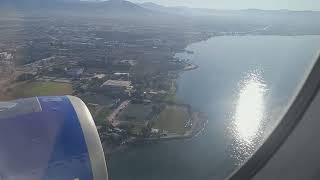 Thessaloniki Airport approach and landing Athens to Thessaloniki flight [upl. by Dijam232]