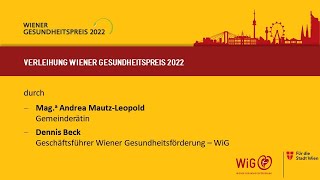 Wiener Gesundheitspreis 2022  Feierliche Preisverleihung aus dem Wiener Rathaus [upl. by Okramed]