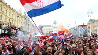 France v Croatia  Fans gather in Zagreb for World Cup final  live [upl. by Namron471]