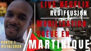 01102024 PARTIE 1 LE R🚩 EN DIRECTE DE LA GRÈVE EN MARTINIQUE CONTRE LA VIE CHÈRE🍿… [upl. by Ybhsa]