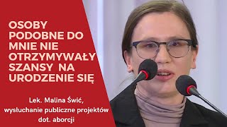 Malina Świć Osoby podobne do mnie nie otrzymywały szansy na urodzenie [upl. by Holleran]