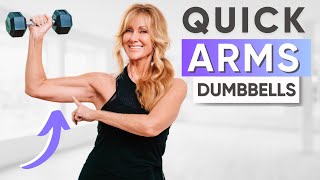 Best Toned Arms Dumbbell Workout for Over 50 [upl. by Ialokin]