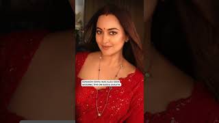 Sonakshi Sinha was seen on Karva Chauth wearing the Bvlgari Bvlgari Mangalsutra [upl. by Peyton252]