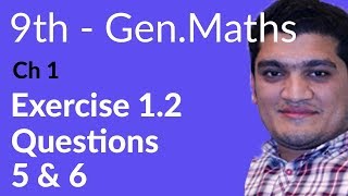 9th Class General Math Ch 1 lec 3 Exercise 12 Question no 5 amp 6Matric Part 1 Gen Math [upl. by Zoldi]