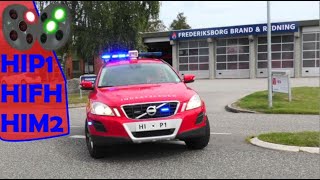 frederiksborg brand amp redning STHI TRAFIK FASTKLEMTE brandbil i udrykning fire truck respond [upl. by Ihculo]