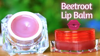 Homemade Lip Balm With Beetroot Powder  All Natural Lip Balm Coconut Oil amp Beetroot PowderLip Care [upl. by Anialem32]