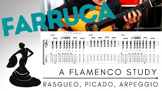 Flamenco Guitar Study Farruca wGuitar TAB [upl. by Ynetruoc159]