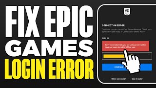 How To Fix Epic Games Login Error 2024 [upl. by Dulsea]