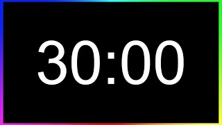 Minuteur 30min ALARME🚨 Compte à Rebours 30 Minutes Minuterie 30 MinutesDécompte 30min [upl. by Doolittle53]