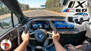 The BMW iX M60 is Quick Quiet and True to its EV Range POV Drive Review [upl. by Small]