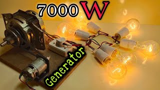 Amazing technique of washing machine motor turning into 220v 7000w electric generator [upl. by Maleen]