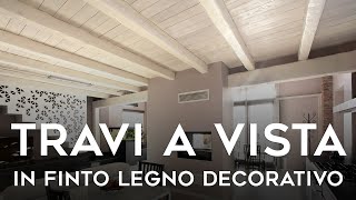 Travi a vista in finto legno per soffitto interno [upl. by Ifen]