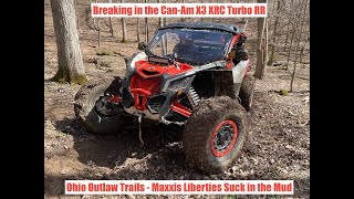 2022 CanAm X3 XRC Turbo RR  First Trail Ride  Mud Climbs and Rocks [upl. by Cita]