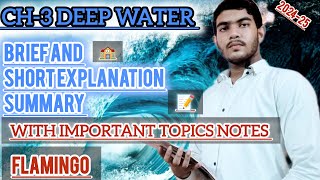 class 12th  Flamingo  ch3 Deep water  summary with important topics notes [upl. by Novick]