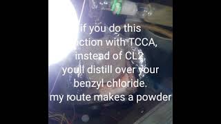 benzyl chloride from CL2 and toluene [upl. by Ettenwahs]