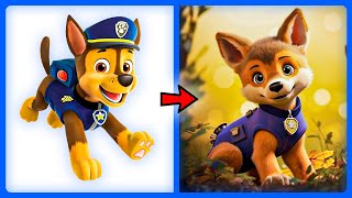 PAW PATROL as FOX CUB 🦴 All Characters [upl. by Tonjes]