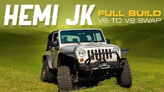 Full Build Swapping A V6 For A Hemi V8 In A Jeep Wrangler JK [upl. by Hooke]