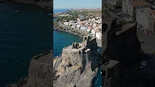 Flying Over History  Aci Castello’s Majestic Views Sicily castle italy sicily [upl. by Menzies]