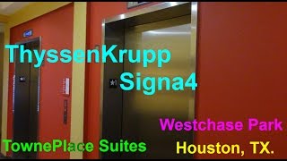 New ThyssenKrupp Signa4 Hydraulic Elevators at TownePlace Suites on Westchase Park in Houston TX [upl. by Assylla]