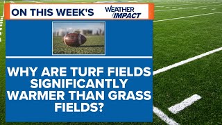 Why are turf fields significantly warmer than grass fields  WTOL 11 Weather Impact [upl. by Aubry365]